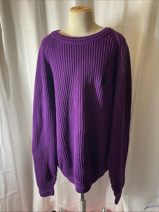 Chaps Ralph Lauren Other - Chaps Ralph Lauren NWT Vintage Purple Ribbed Crewneck Sweater size medium